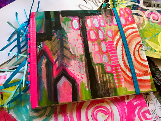 Colorful Art Journal Happy Joyful Goodness Mixed Media Robin Mead