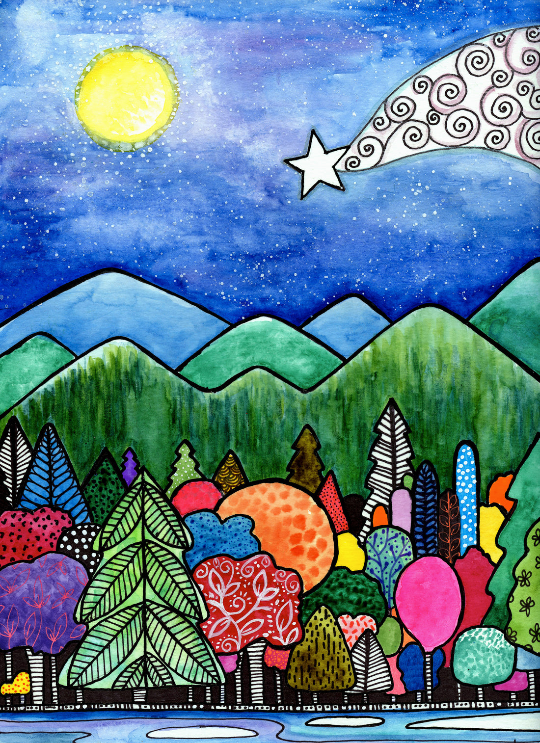 Wilderness Town.. a new print in the shop