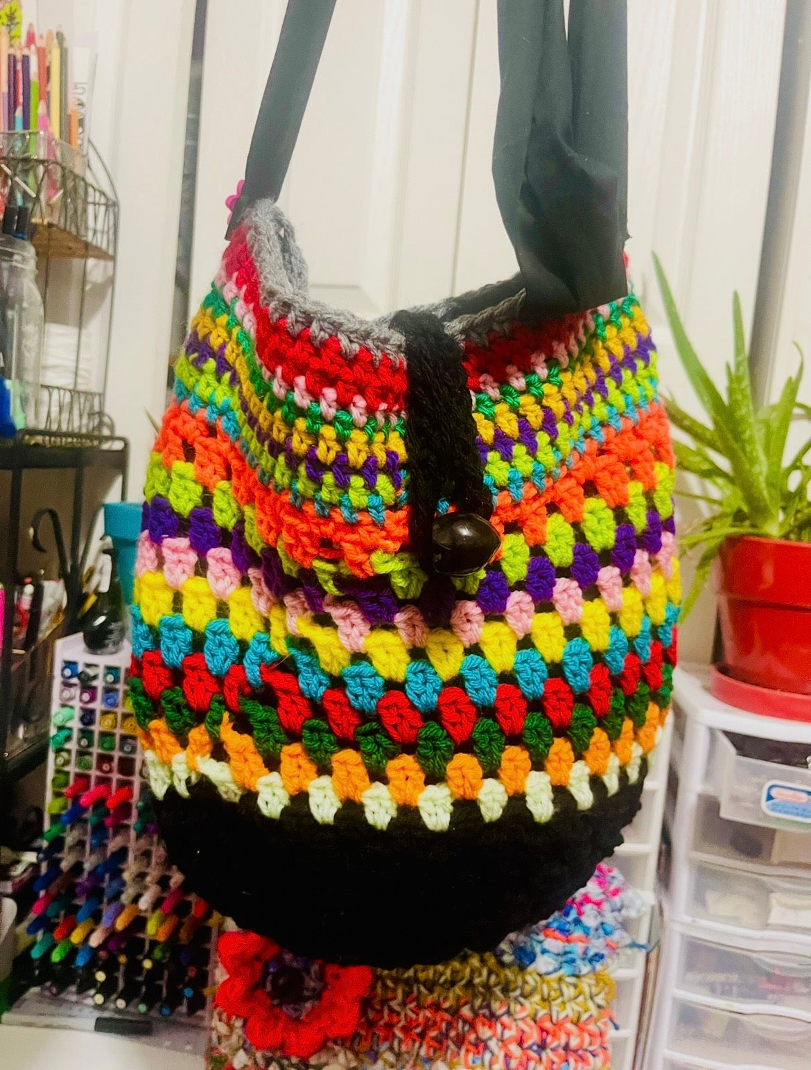 Lined Crochet Tote