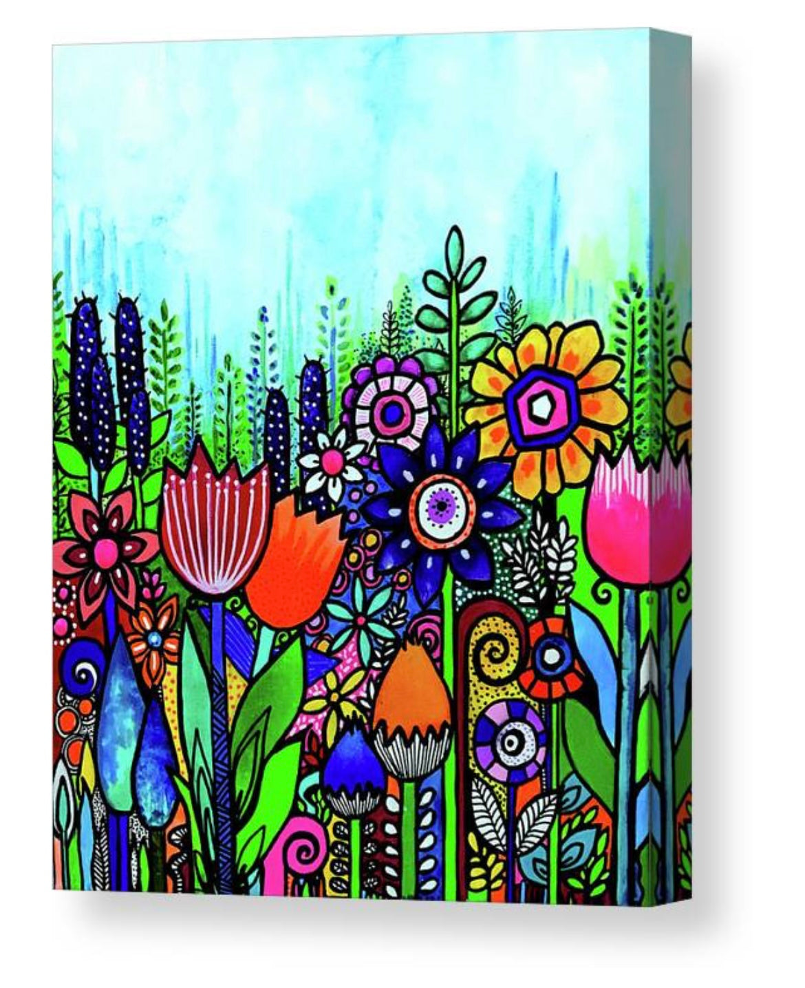 Garden Party canvas wrapped print