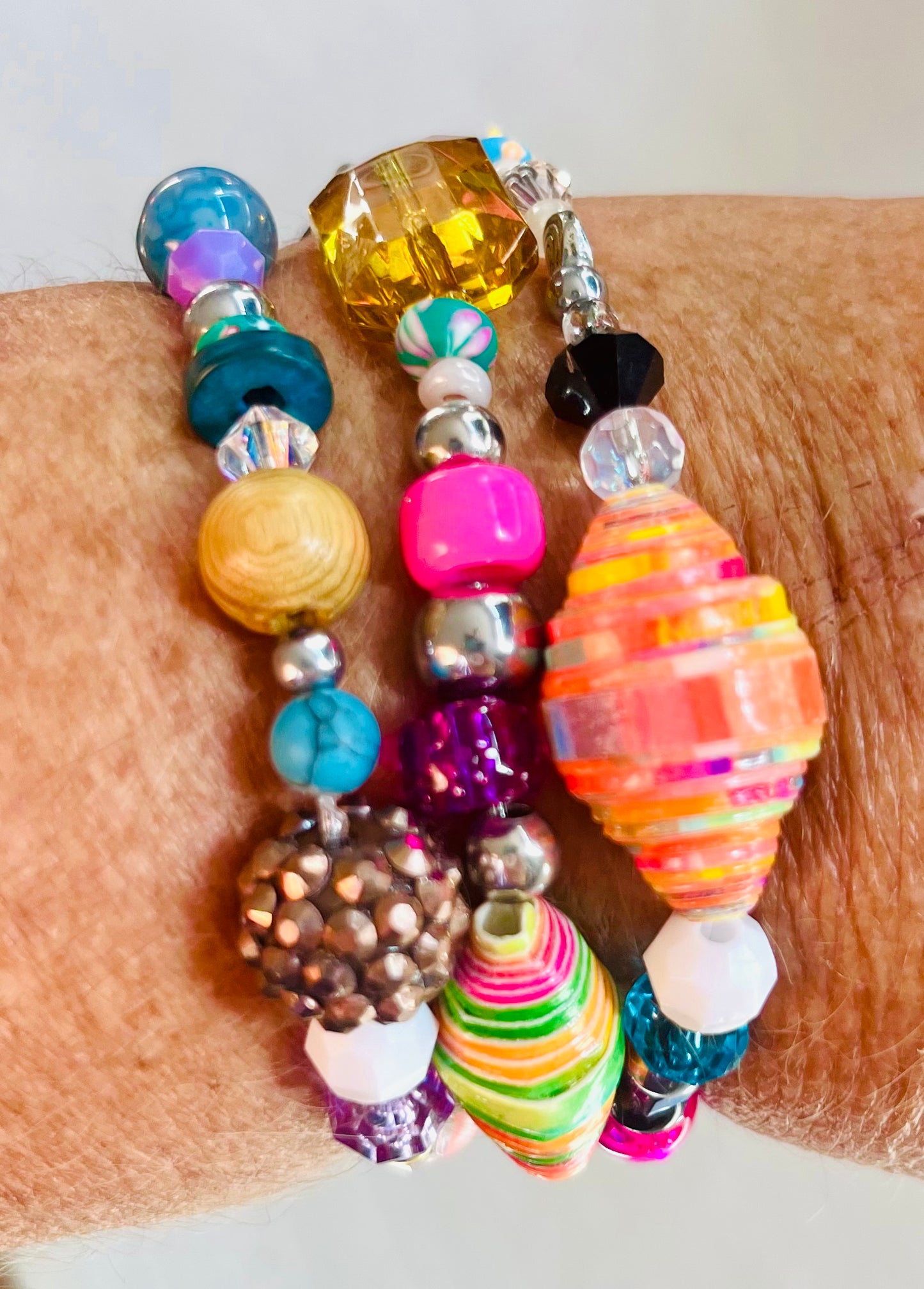 Beaded Bracelets Triple 7