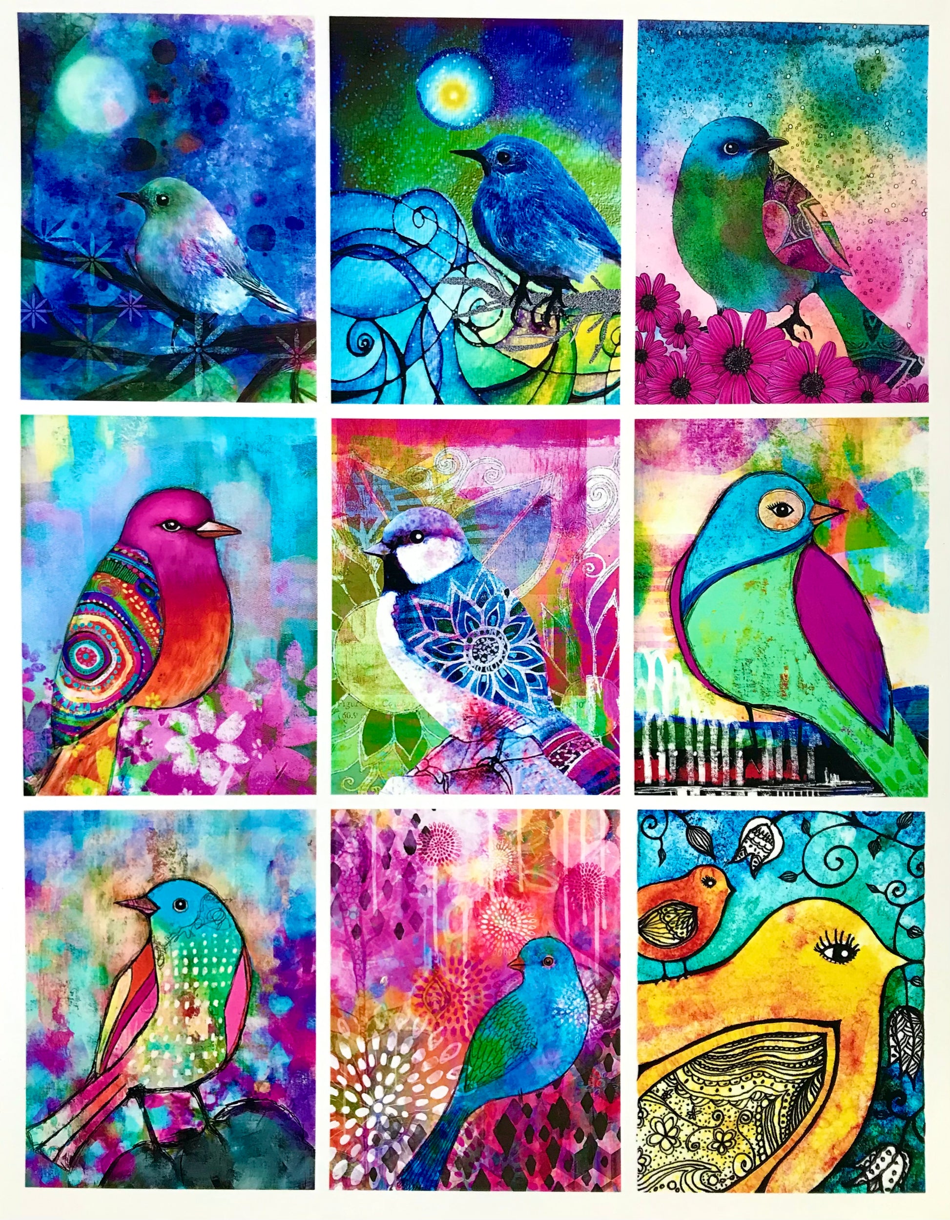 Colorful Birds - Birds - Sticker