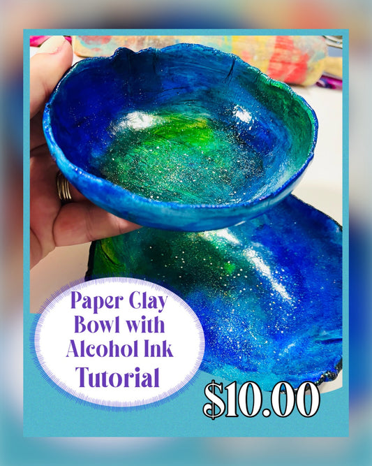 Paper Clay Bowl With Alcohol Ink Tutorial